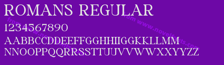 ROMANS RegularPreview ROMANS RegularPreview
