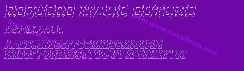 ROQUERO Italic OutlinePreview ROQUERO Italic OutlinePreview