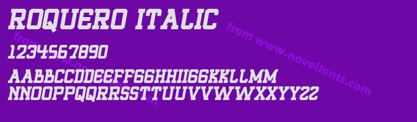 ROQUERO ItalicPreview ROQUERO ItalicPreview