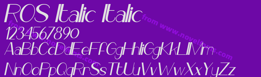 ROS Italic ItalicPreview ROS Italic ItalicPreview