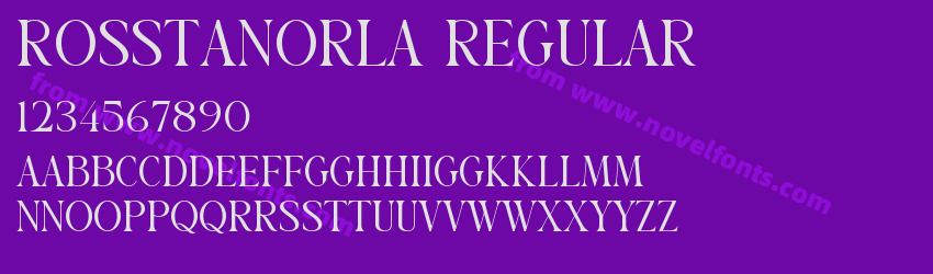 ROSSTANORLA RegularPreview ROSSTANORLA RegularPreview