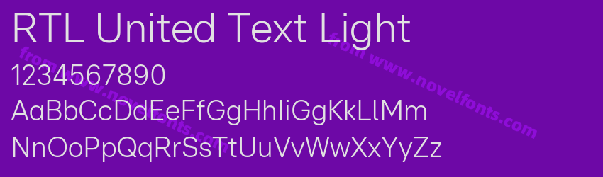 RTL United Text LightPreview RTL United Text LightPreview