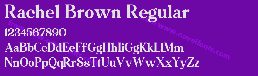 Rachel Brown RegularPreview Rachel Brown RegularPreview