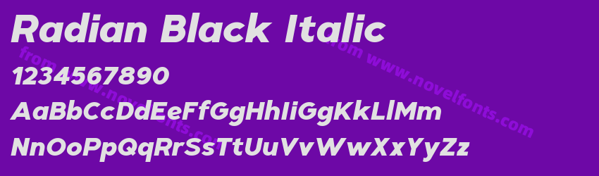 Radian Black ItalicPreview Radian Black ItalicPreview