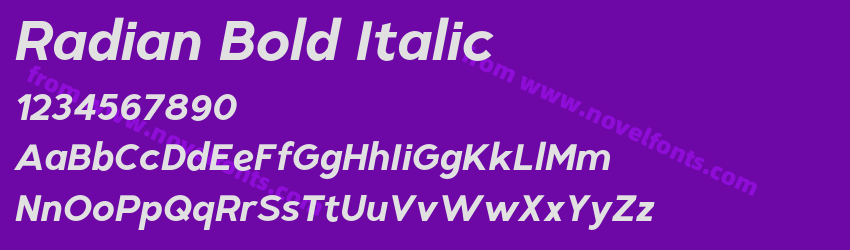 Radian Bold ItalicPreview Radian Bold ItalicPreview