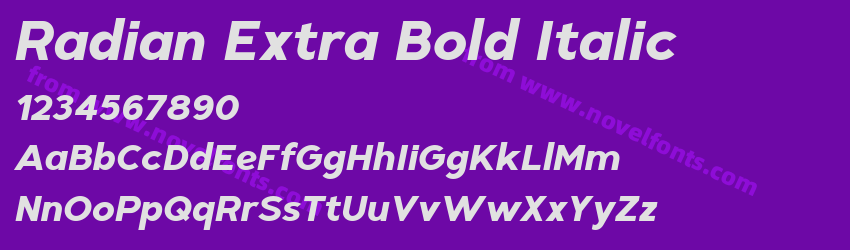 Radian Extra Bold ItalicPreview Radian Extra Bold ItalicPreview