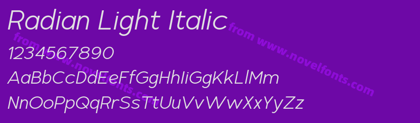 Radian Light ItalicPreview Radian Light ItalicPreview