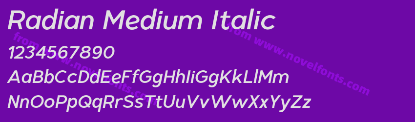 Radian Medium ItalicPreview Radian Medium ItalicPreview