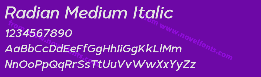 Radian Medium ItalicPreview Radian Medium ItalicPreview