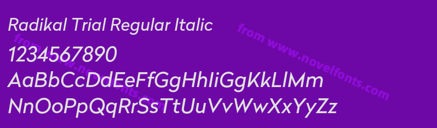 Radikal Trial Regular ItalicPreview Radikal Trial Regular ItalicPreview