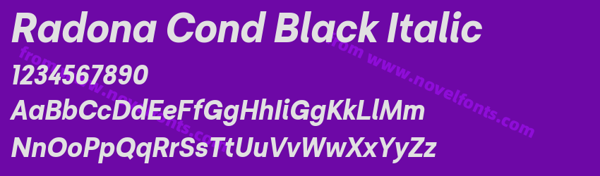 Radona Cond Black ItalicPreview Radona Cond Black ItalicPreview