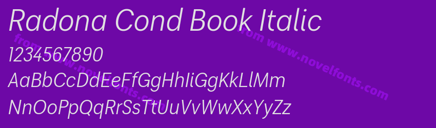 Radona Cond Book ItalicPreview Radona Cond Book ItalicPreview
