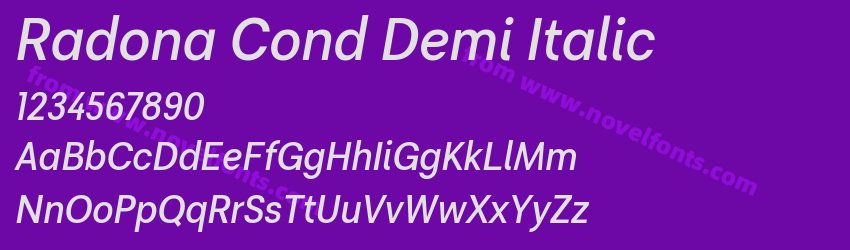 Radona Cond Demi ItalicPreview Radona Cond Demi ItalicPreview