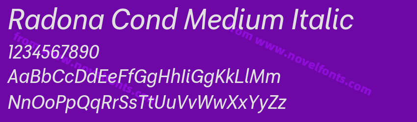 Radona Cond Medium ItalicPreview Radona Cond Medium ItalicPreview