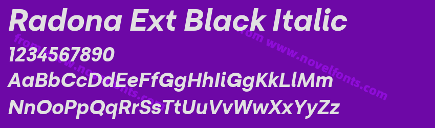 Radona Ext Black ItalicPreview Radona Ext Black ItalicPreview