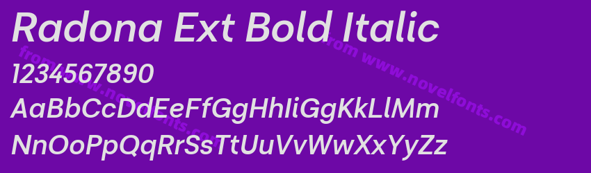 Radona Ext Bold ItalicPreview Radona Ext Bold ItalicPreview