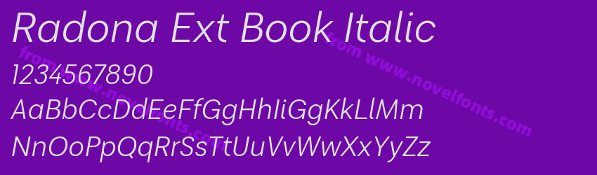 Radona Ext Book ItalicPreview Radona Ext Book ItalicPreview
