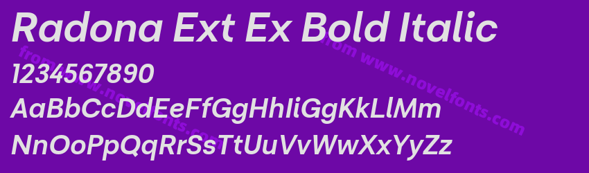 Radona Ext Ex Bold ItalicPreview Radona Ext Ex Bold ItalicPreview