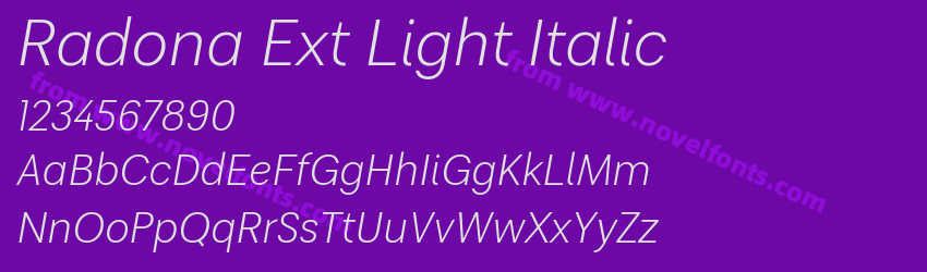 Radona Ext Light ItalicPreview Radona Ext Light ItalicPreview