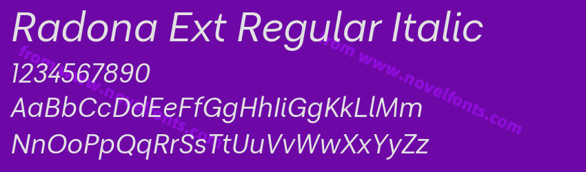Radona Ext Regular ItalicPreview Radona Ext Regular ItalicPreview