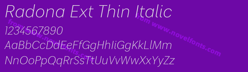Radona Ext Thin ItalicPreview Radona Ext Thin ItalicPreview