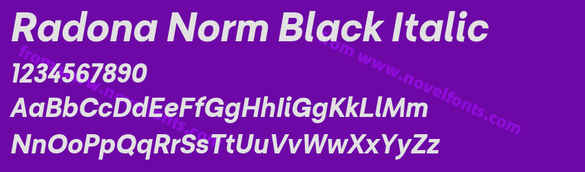 Radona Norm Black ItalicPreview Radona Norm Black ItalicPreview