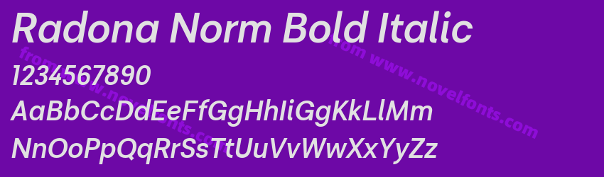 Radona Norm Bold ItalicPreview Radona Norm Bold ItalicPreview