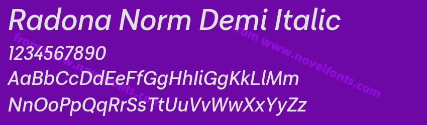 Radona Norm Demi ItalicPreview Radona Norm Demi ItalicPreview