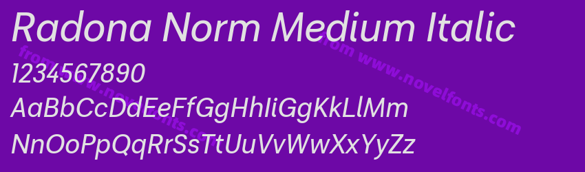 Radona Norm Medium ItalicPreview Radona Norm Medium ItalicPreview