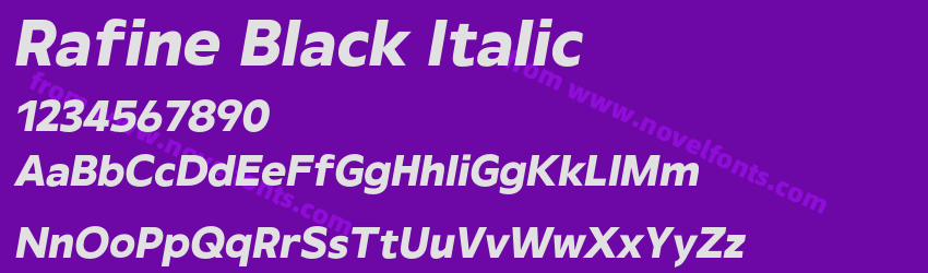 Rafine Black ItalicPreview Rafine Black ItalicPreview