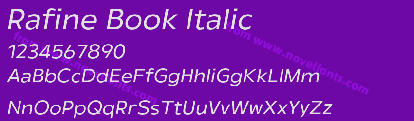 Rafine Book ItalicPreview Rafine Book ItalicPreview