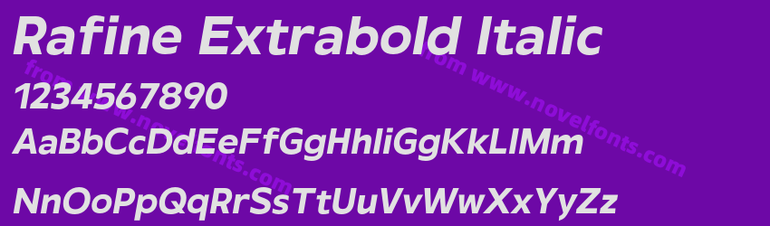 Rafine Extrabold ItalicPreview Rafine Extrabold ItalicPreview