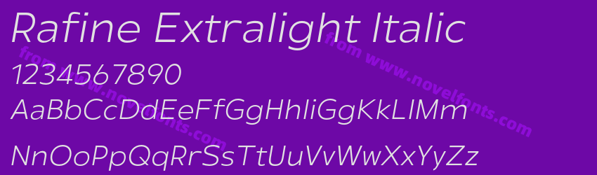 Rafine Extralight ItalicPreview Rafine Extralight ItalicPreview