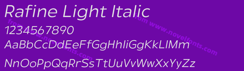 Rafine Light ItalicPreview Rafine Light ItalicPreview