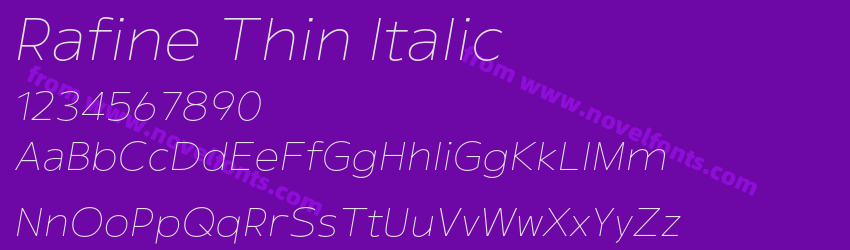 Rafine Thin ItalicPreview Rafine Thin ItalicPreview