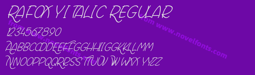 Rafoxy Italic RegularPreview Rafoxy Italic RegularPreview