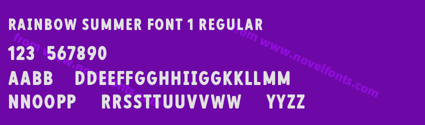 Rainbow Summer Font 1 RegularPreview Rainbow Summer Font 1 RegularPreview