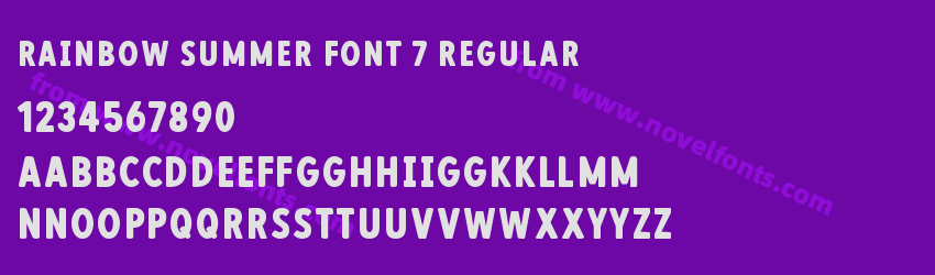 Rainbow Summer Font 7 RegularPreview Rainbow Summer Font 7 RegularPreview