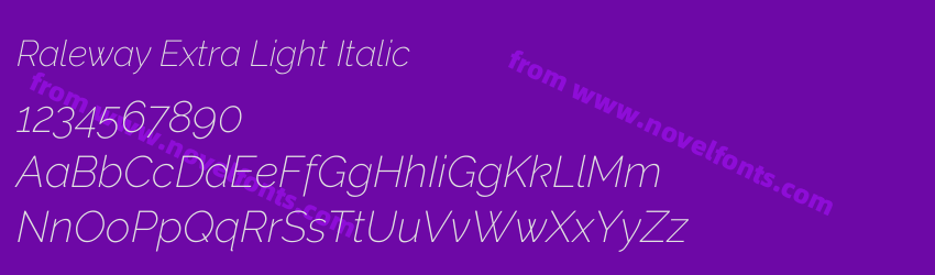 Raleway Extra Light ItalicPreview Raleway Extra Light ItalicPreview