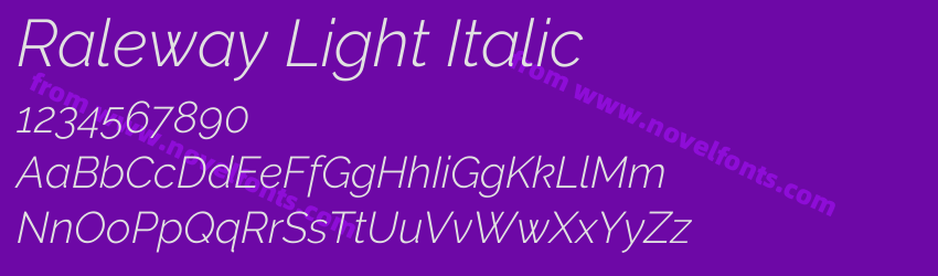 Raleway Light ItalicPreview Raleway Light ItalicPreview