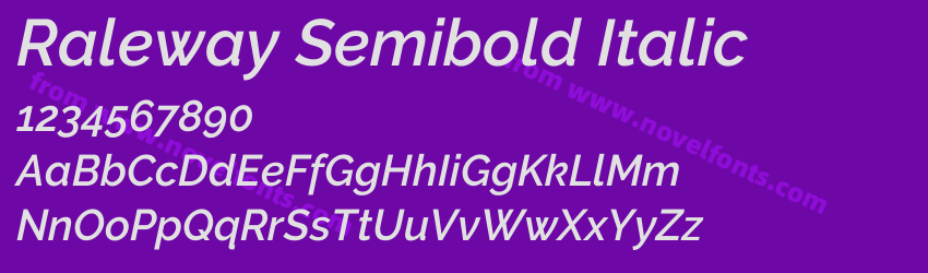 Raleway Semibold ItalicPreview Raleway Semibold ItalicPreview