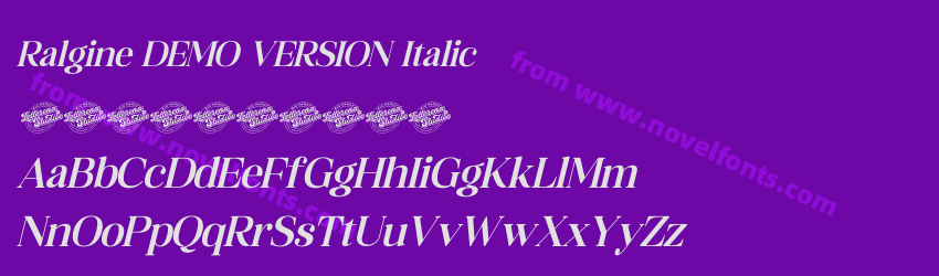 Ralgine DEMO VERSION ItalicPreview Ralgine DEMO VERSION ItalicPreview