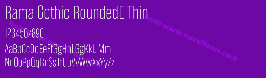 Rama Gothic RoundedE ThinPreview Rama Gothic RoundedE ThinPreview