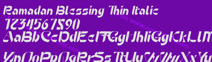 Ramadan Blessing Thin ItalicPreview Ramadan Blessing Thin ItalicPreview