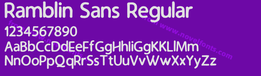 Ramblin Sans RegularPreview Ramblin Sans RegularPreview
