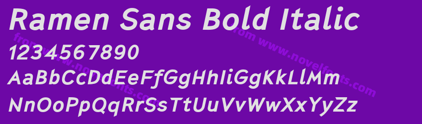 Ramen Sans Bold ItalicPreview Ramen Sans Bold ItalicPreview