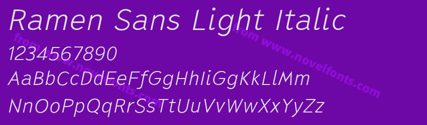 Ramen Sans Light ItalicPreview Ramen Sans Light ItalicPreview
