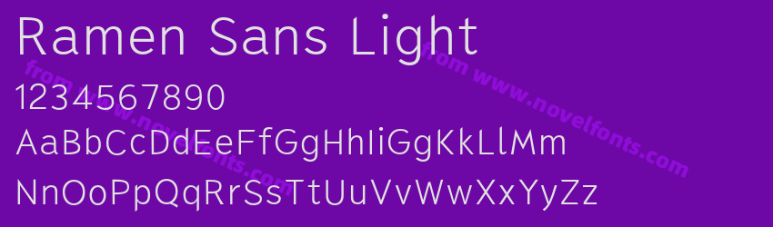 Ramen Sans LightPreview Ramen Sans LightPreview