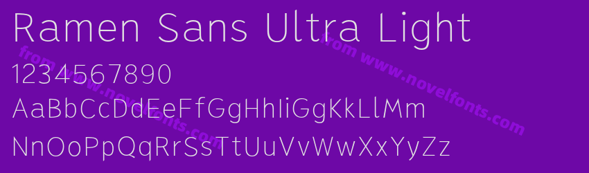 Ramen Sans Ultra LightPreview Ramen Sans Ultra LightPreview