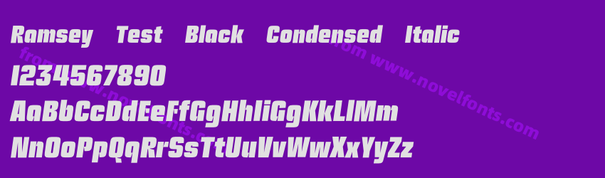 Ramsey Test Black Condensed ItalicPreview Ramsey Test Black Condensed ItalicPreview